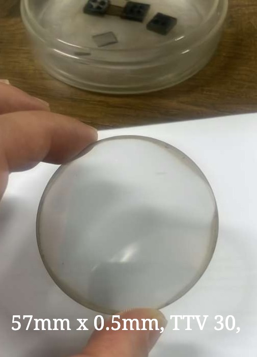 Polished free-standing optical CVD diamond wafer